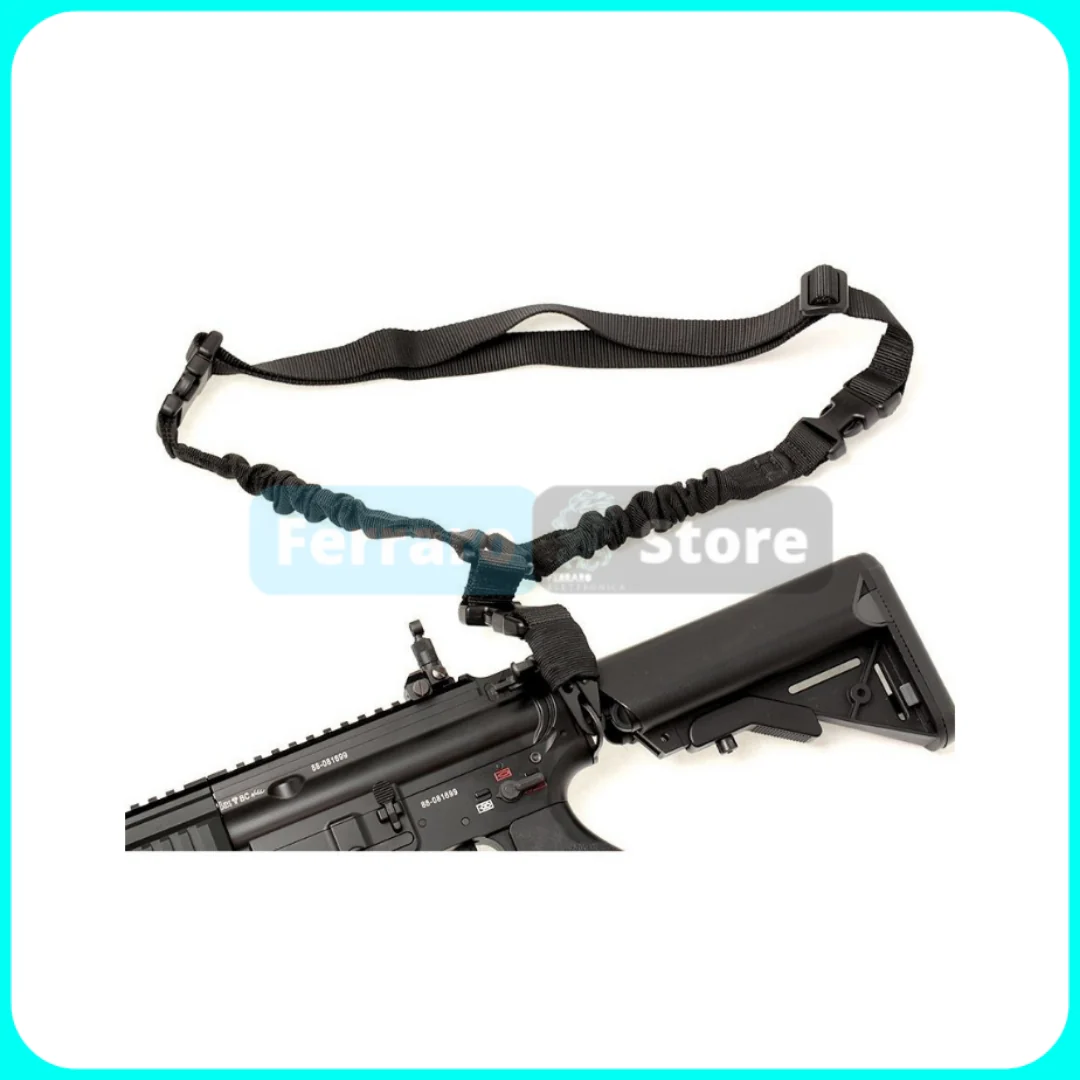 Supporto Tactical - Single Point Gun Sling regolabile, Softair, tracolla caccia, Nero - Image 2