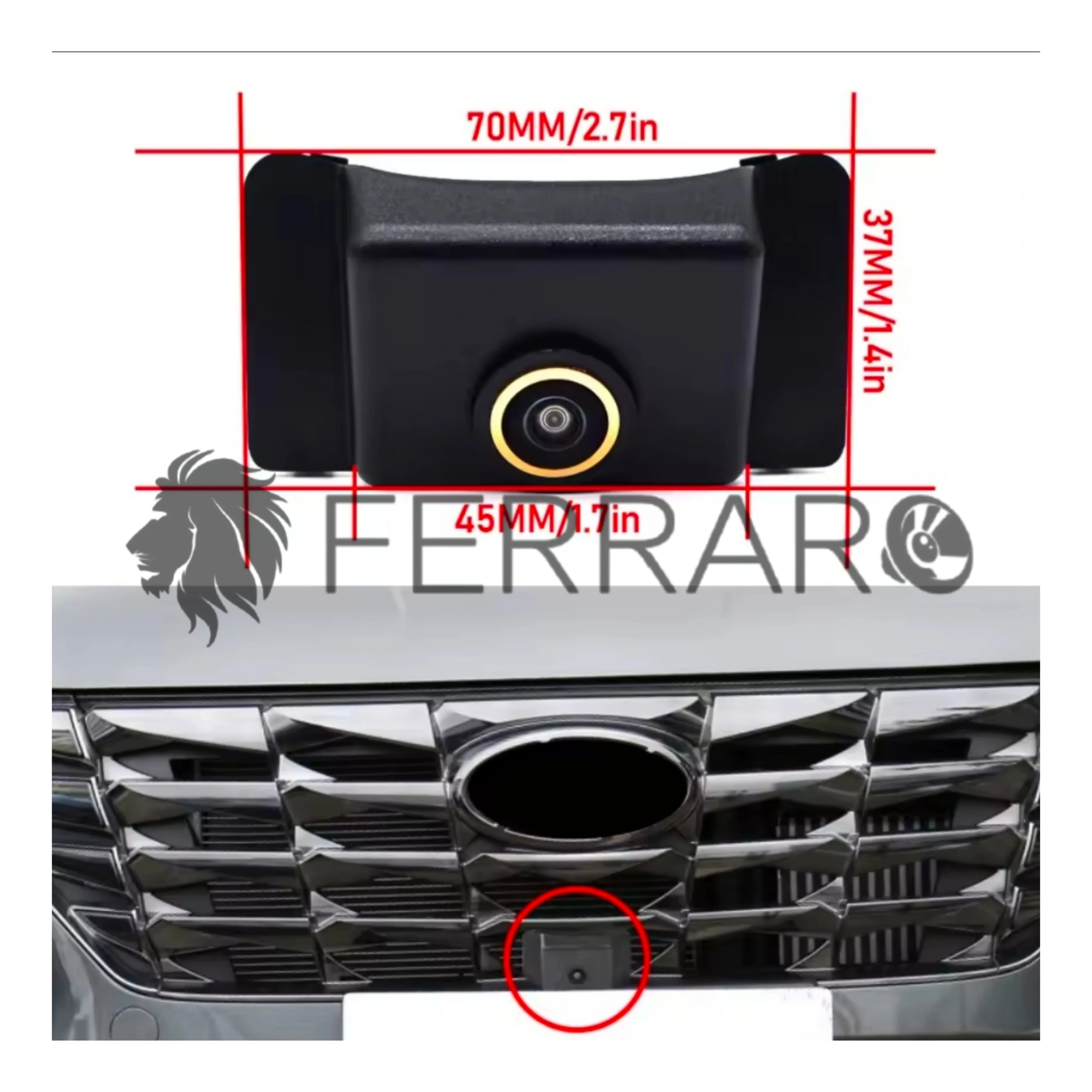 Telecamera Frontale per Hyundai Tucson NX4 (2020-2023) | AHD, 1920x1080 | 170° Gradi - Image 2