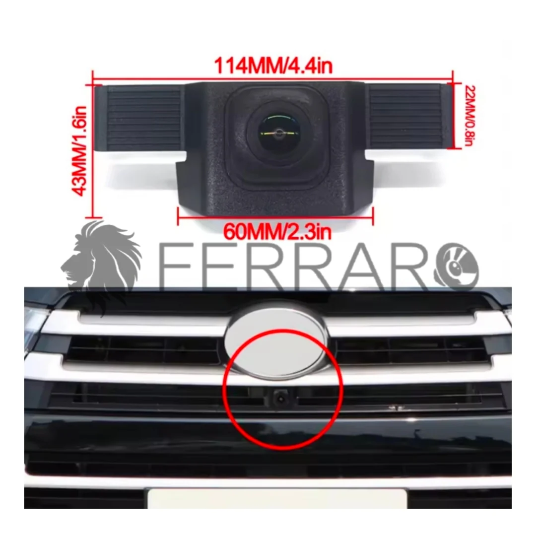 Telecamera Frontale per Toyota Highlander XU50 Kluger (2014-2020) | AHD, 1920x1080 | 170° Gradi - Image 3