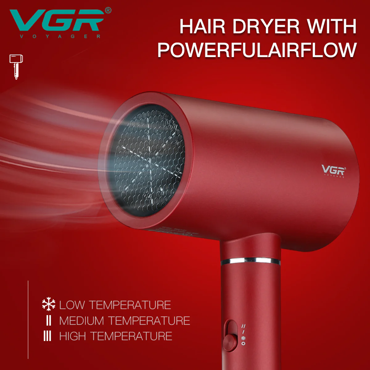VGR Asciugacapelli | Professionale | Regolazione | VGR V-431 - Image 3