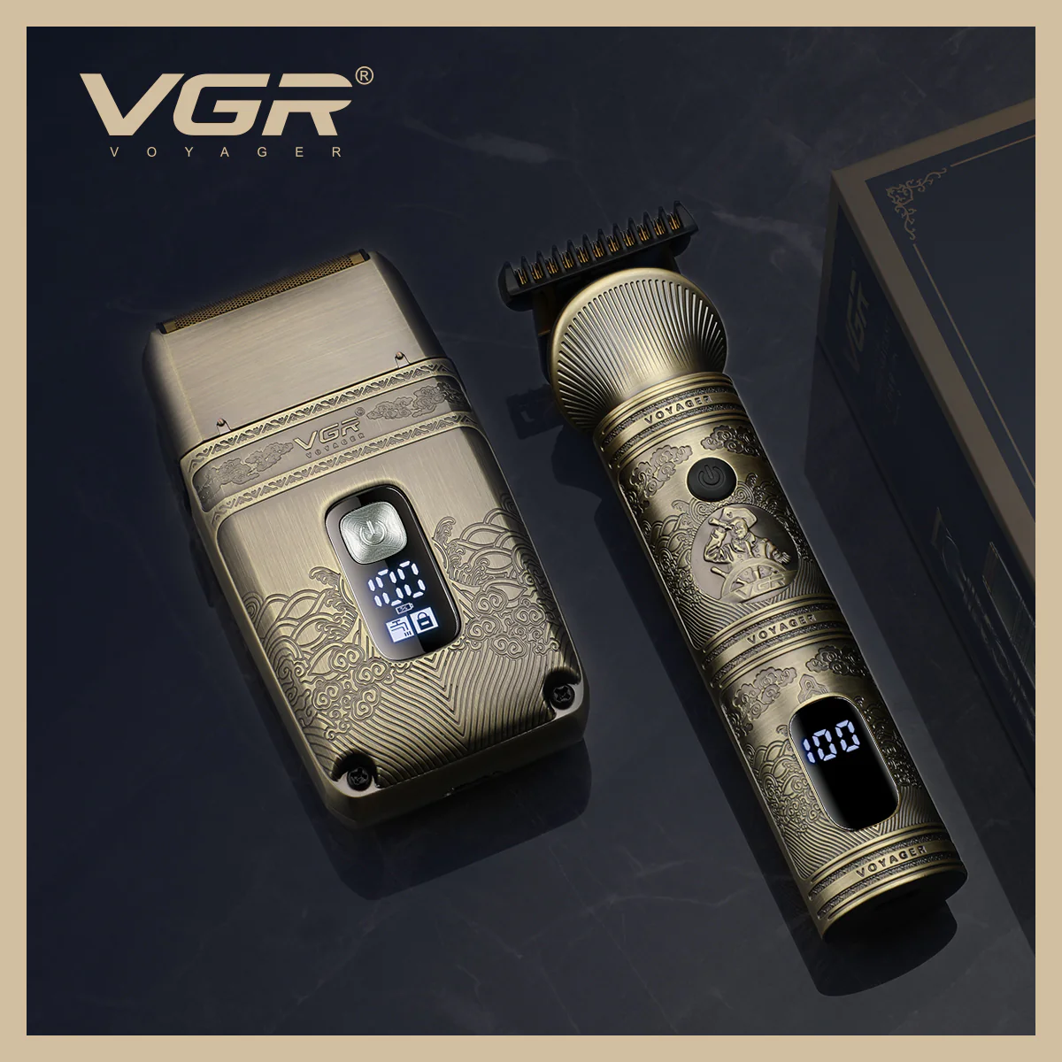 VGR Kit 2-1 Combo, Trimmer, Shaver, Accessori V-649 - Image 2