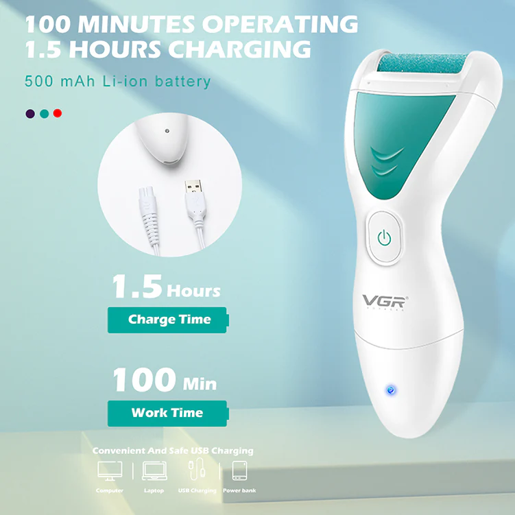 VGR Pedicure | Elettrico | Professionale | 2 in 1 | VGR V-812 - Image 3
