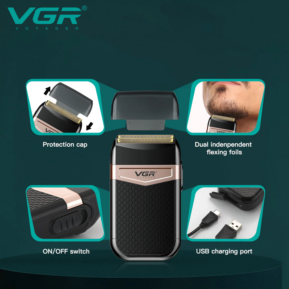 VGR Rasoio Professionale | Accessori | Rullo | VGR V-331 - Image 3