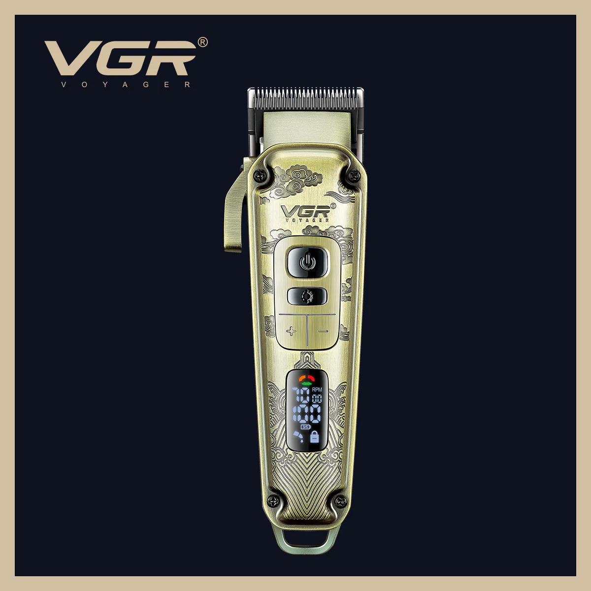 VGR Tagliacapelli Professionale | Barba | Regolabile a 4 velocità | Ricarica | USB | V-005 - Image 3