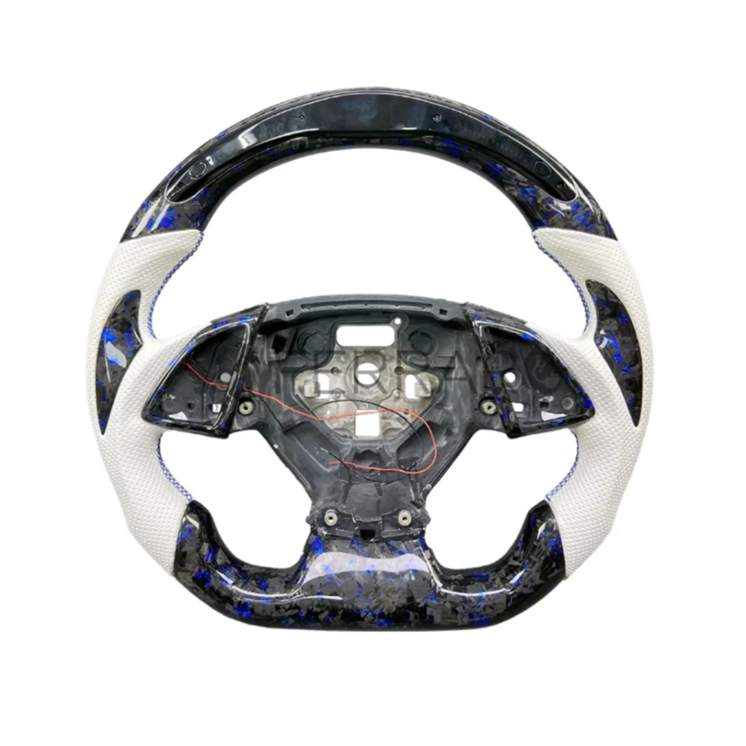 Volante Sportivo per Chevrolet Camaro (2016-2023), Carbonio, Customizzato in Pelle