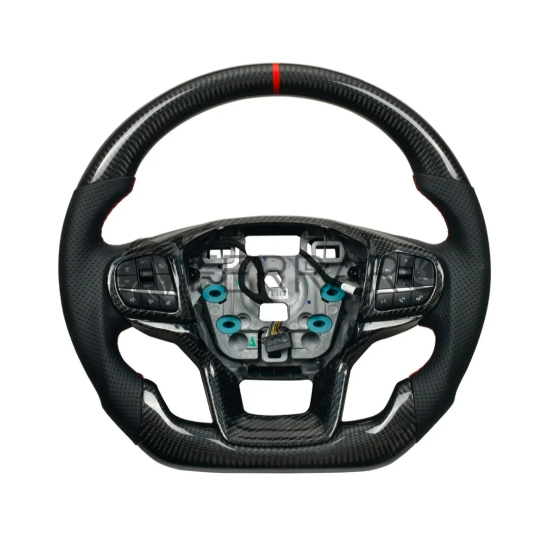 Volante Sportivo per Ford Explorer, Carbonio, Customizzato in Pelle