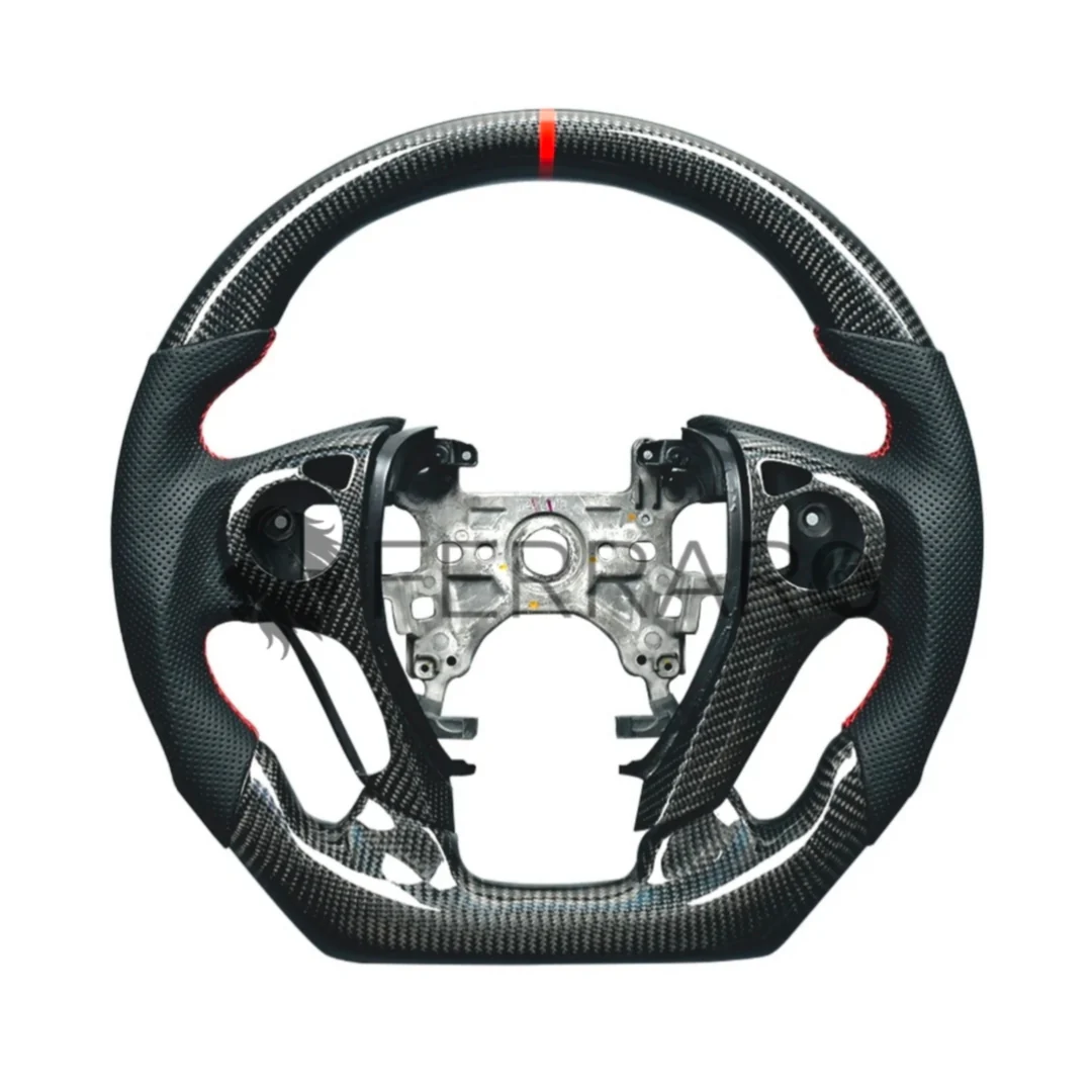 Volante Sportivo per Honda Accord (2012-2017), Carbonio, Customizzato in Pelle