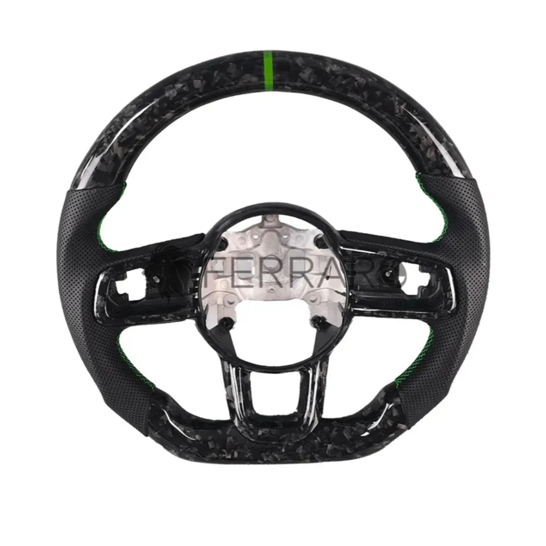 Volante Sportivo per Jeep Wrangler JK, Carbonio, Customizzato in Pelle